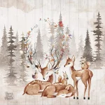 Papier peint motifs animaux, design forêt pour chambre d'enfants