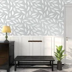Papier peint vert feuillage pour intérieur apaisant