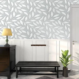Papier peint vert feuillage pour intérieur apaisant