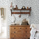 Papier peint floral feuillage pour chambre élégante