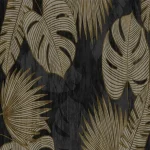 Papier peint avec motifs de feuillage doré, chic et moderne
