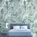 Motif de feuillage vert sur fond blanc pour un style naturel