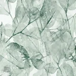 Papier peint inspiré de la nature avec feuillage vert élégant