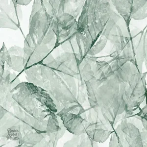 Papier peint inspiré de la nature avec feuillage vert élégant