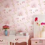 Papier peint pour chambre de fille avec motifs doux et colorés