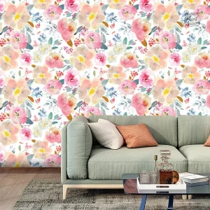 Papier peint floral avec design élégant et moderne