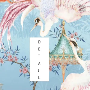 Décoration murale élégante, motifs oiseaux et fleurs