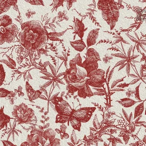 Papier peint fleuri avec motifs de roses délicates