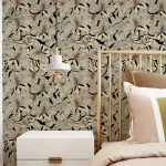 Papier peint vintage fleuri en design élégant