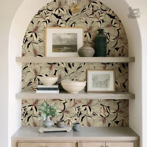 Papier peint floral rétro pour une décoration chic