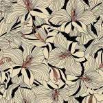 Papier peint avec motifs floraux pour ambiance nostalgique