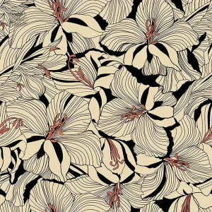 Papier peint avec motifs floraux pour ambiance nostalgique