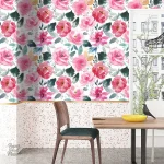 Papier peint fleuri avec motifs élégants et colorés