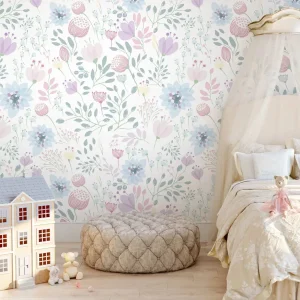Décoration murale florale pour chambre d'enfant