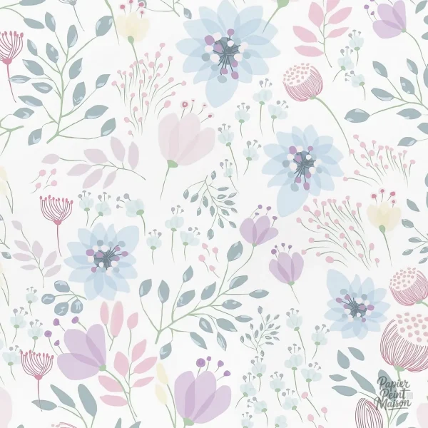 Design floral pour chambre de fille