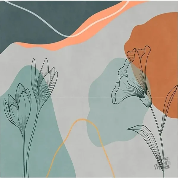 Papier peint fleuri design pour une décoration tendance