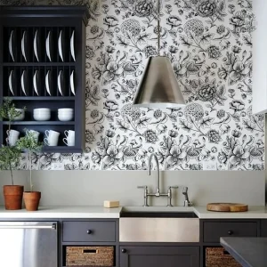 Papier peint aux fleurs délicates pour intérieur chaleureux