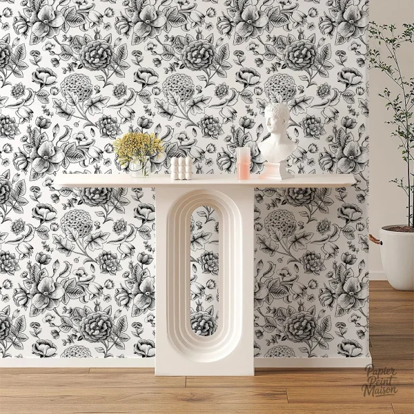 Motifs floraux sur fond vintage pour ambiance cozy