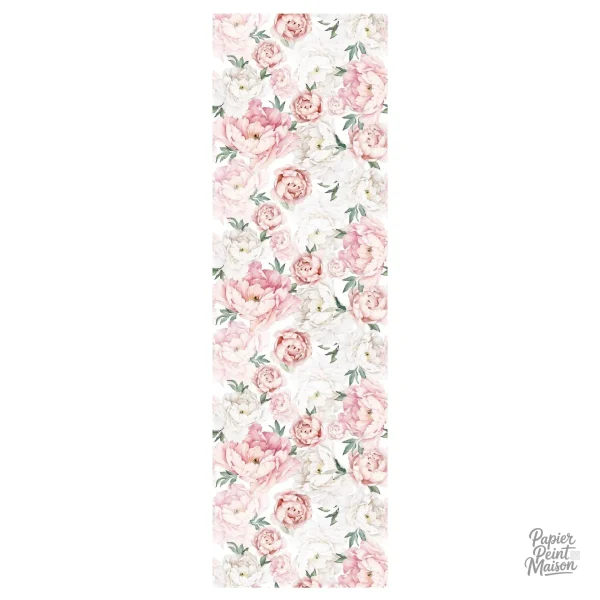Papier peint décoratif avec motifs de fleurs variés et joyeux