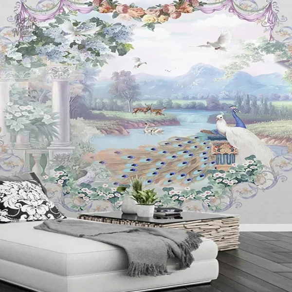 Design floral avec motifs d'oiseaux pour un style élégant