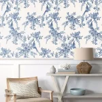 Papier peint à motifs floraux, idéal pour un intérieur chaleureux