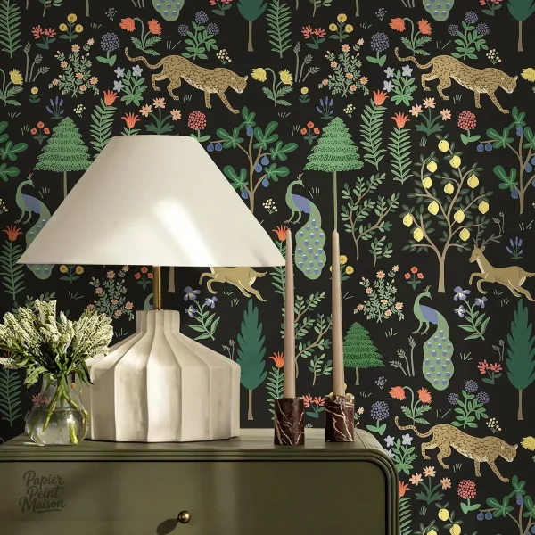 Design forêt apaisant pour revêtement mural