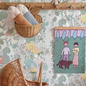 Design apaisant de forêt pour intérieur bébé