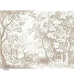 Papier peint paysage forestier, design élégant pour intérieur