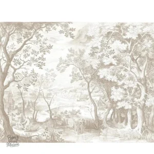 Papier peint paysage forestier, design élégant pour intérieur