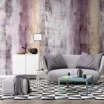 Papier peint moderne aux formes abstraites