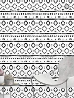 Papier peint abstrait aux formes géométriques stylées