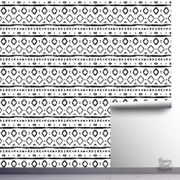 Papier peint aux designs géométriques pour décoration intérieure