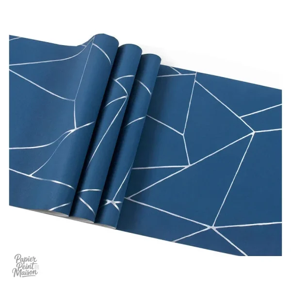 Motifs géométriques en bleu pour décoration intérieure