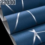 Papier peint design bleu, style géométrique contemporain