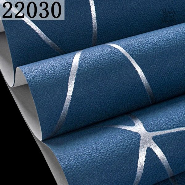 Papier peint design bleu, style géométrique contemporain