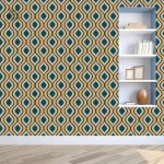 Motifs géométriques élégants pour chambre à coucher
