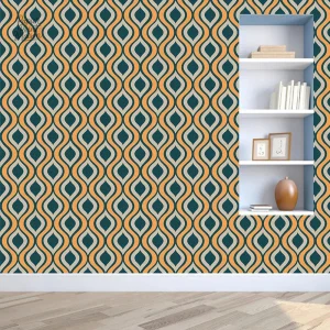 Motifs géométriques élégants pour chambre à coucher