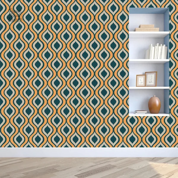 Motifs géométriques élégants pour chambre à coucher