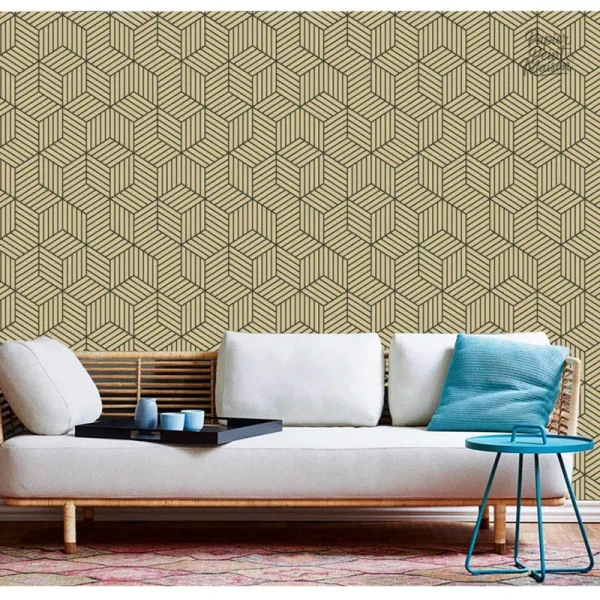 Motifs géométriques dorés pour un style moderne et raffiné
