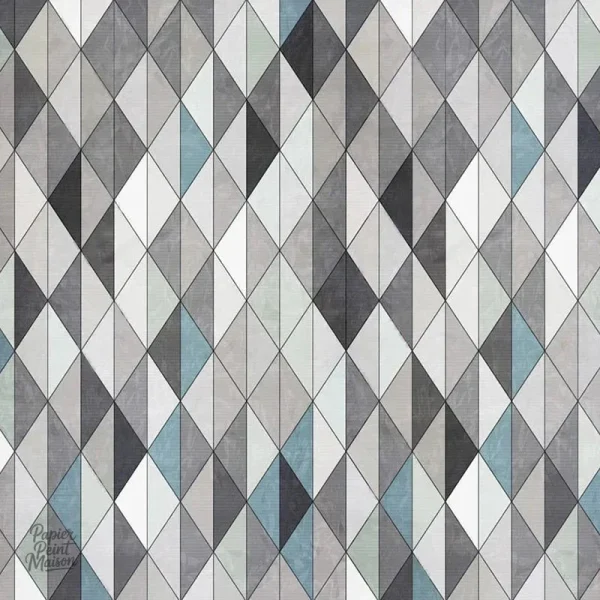 Papier peint gris avec motifs stylisés pour un intérieur chic
