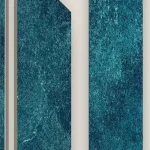 Papier peint vert aux motifs géométriques élégants