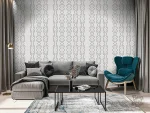 Papier peint graphique géométrique moderne pour décoration intérieure