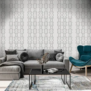 Papier peint graphique géométrique moderne pour décoration intérieure