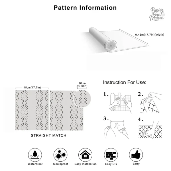 Papier peint design avec motifs graphiques pour ambiance unique