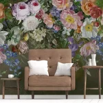Décoration murale florale, ambiance naturelle avec fleurs