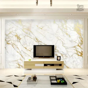 Papier peint imitation marbre élégant pour une décoration moderne