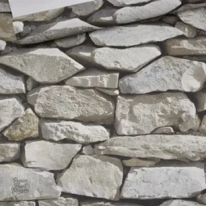 Papier peint effet pierre en relief, décoration intérieure stylée