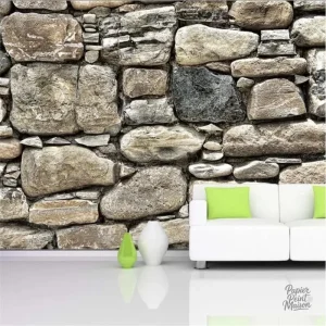 Papier peint imitation pierres pour une décoration moderne