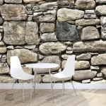 Détails de papier peint effet pierre pour intérieur stylé