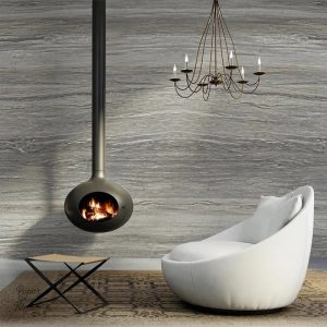 Papier peint industriel gris pour un décor moderne